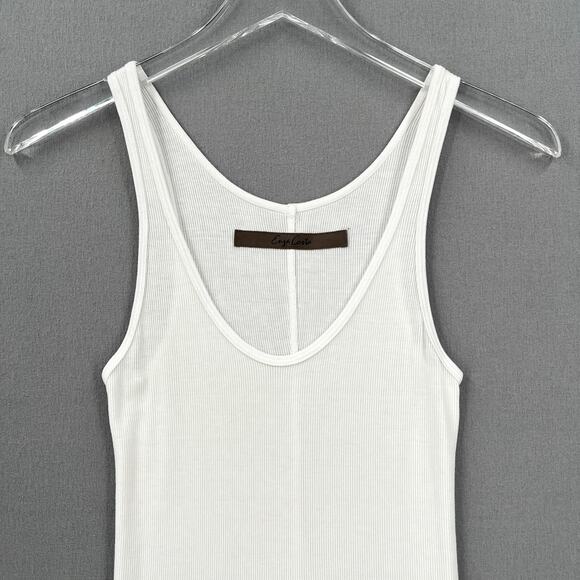 ENZA COSTA Silk Rib Tank Top Womens Small Black White Set of 2 Layering Stretch - Picture 12 of 16
